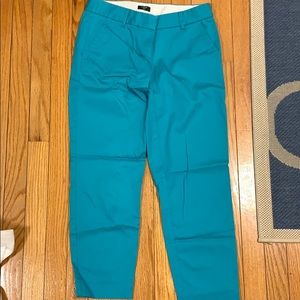 Teal jcrew city fit Capri pants